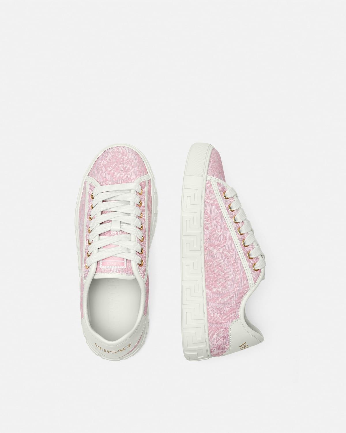  Giày Nữ Versace Greca Jacquard Trainers 'Pink' 
