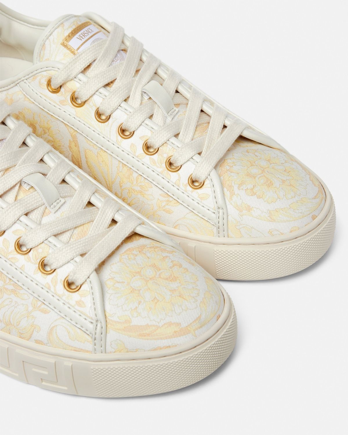  Giày Nữ Versace Greca Printed Trainers 'Beige' 