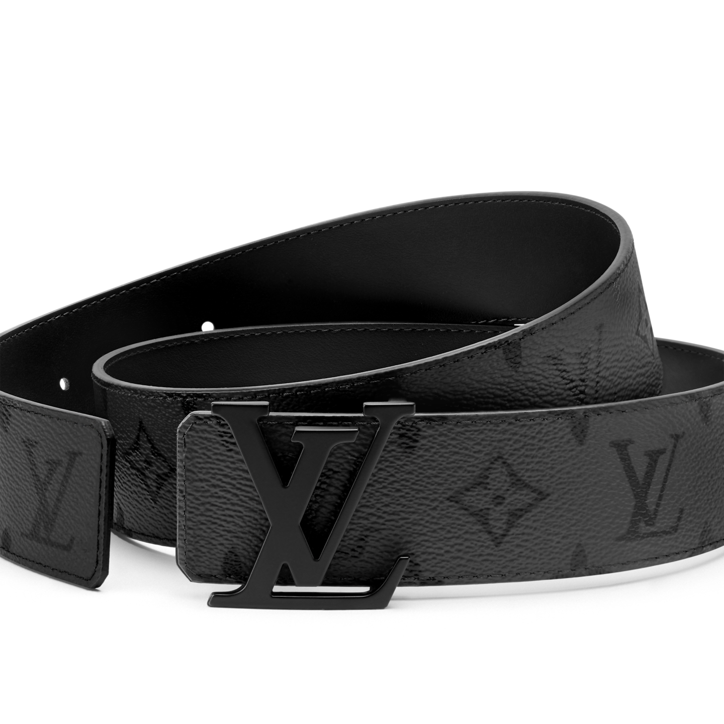  Thắt Lưng Nam Louis Vuitton LV Initials Midnight 40MM 'Black' 