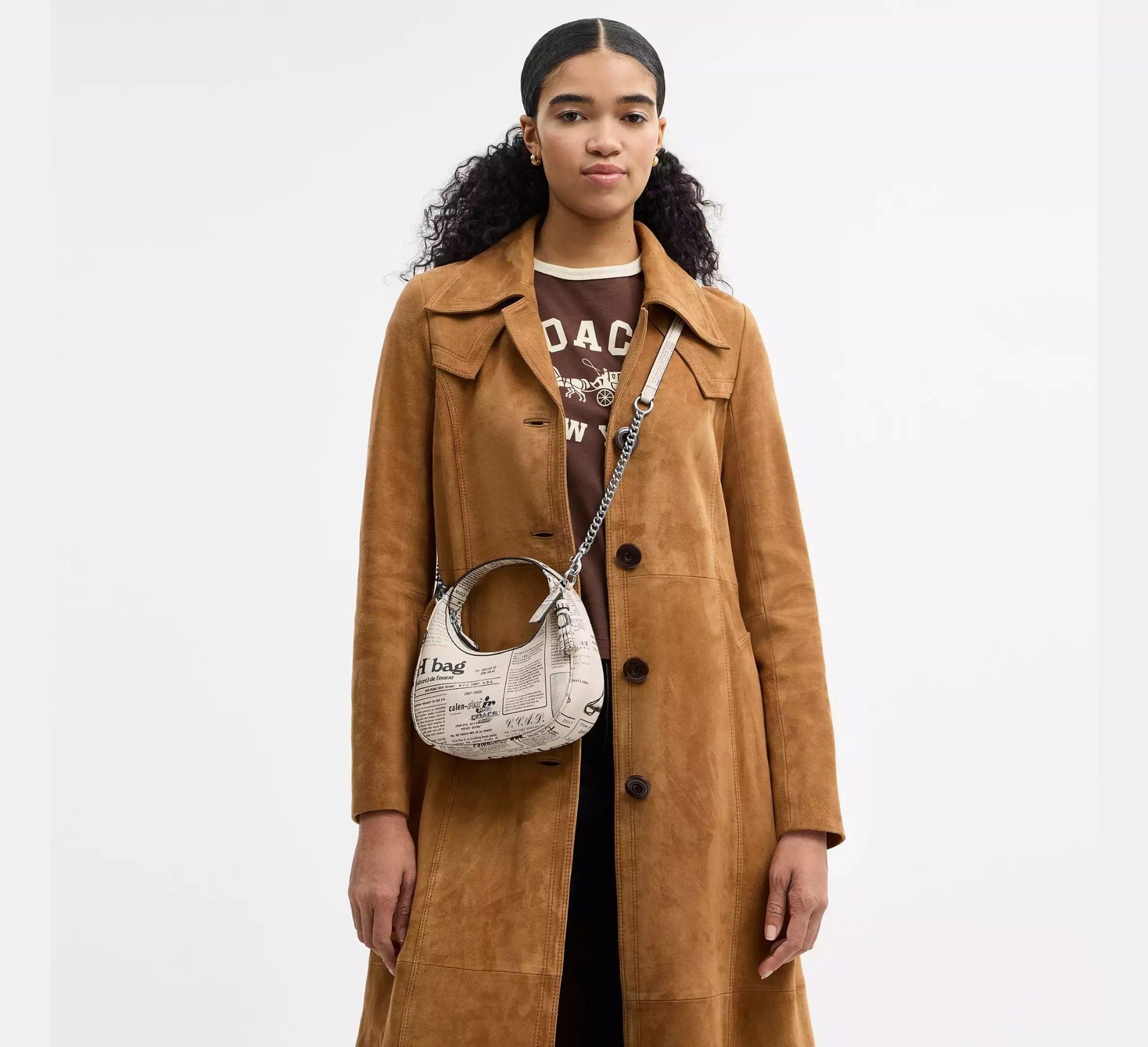  Túi Nữ Coach Carmen Mini Crossbody Bag 'Newspaper Print' 