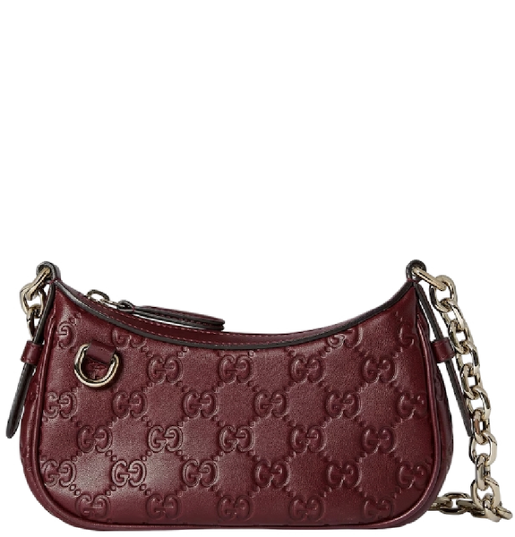  Túi Nữ Gucci Emblem Mini Shoulder Bag 'Rosso Ancora' 