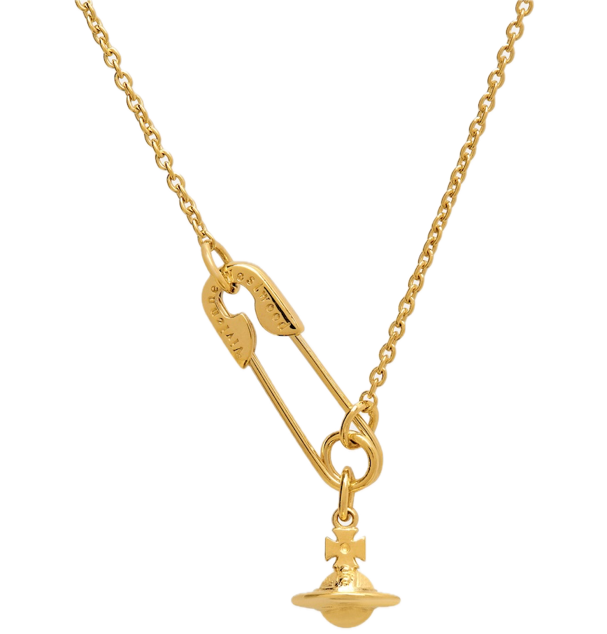  Vòng Cổ Nữ Vivienne Westwood Safety Pin Pendant 'Gold' 