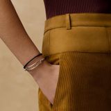  Vòng Tay Nữ Hermes Roulis Double Tour 'Noir Palladium' 