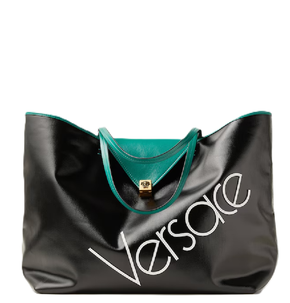  Túi Nữ Versace Severine Large Coated Canvas Tote 'Black' 