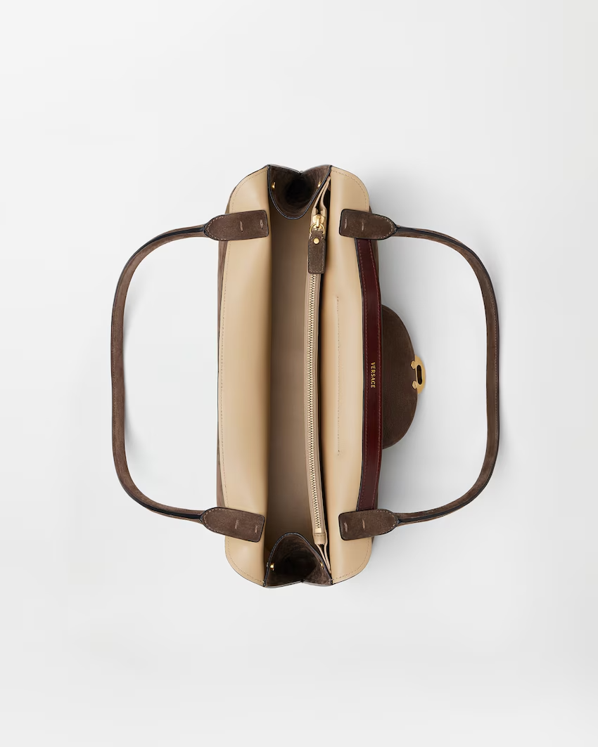  Túi Nữ Versace Vivian Suede East/West Shoulder Bag 'Brown' 