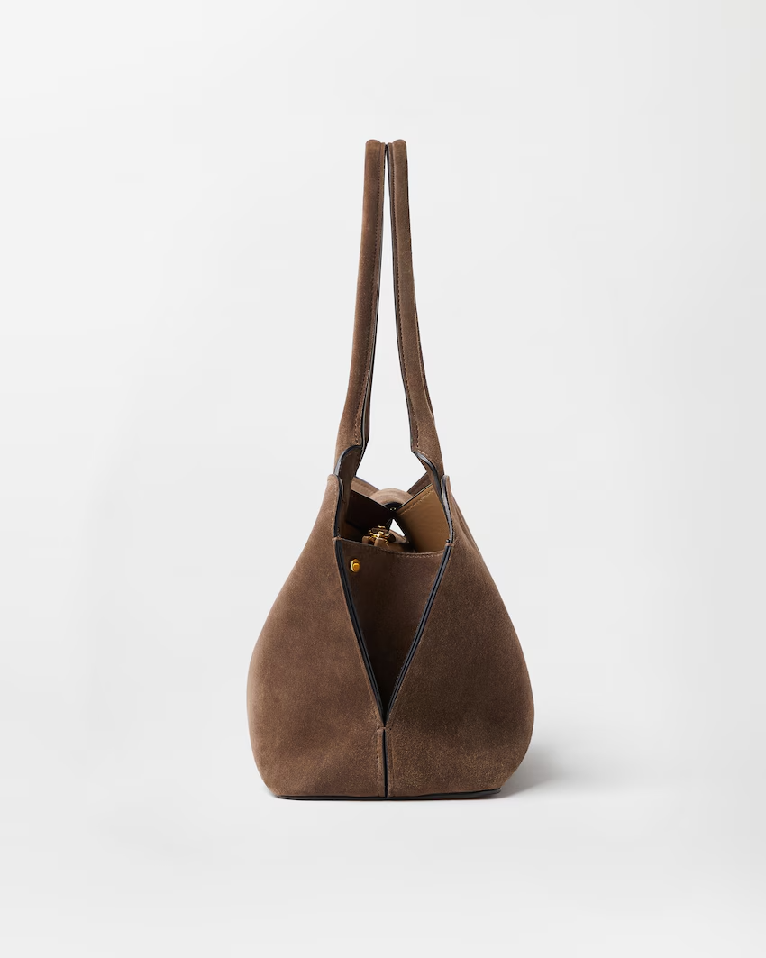  Túi Nữ Versace Vivian Suede East/West Shoulder Bag 'Brown' 