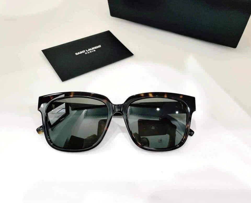  Kính Nữ Saint Laurent Square Frame Acetate 'Brown' 