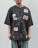  Áo Maison Mihara Yasuhiro Embellished Sticker T-shirt 'Black' 
