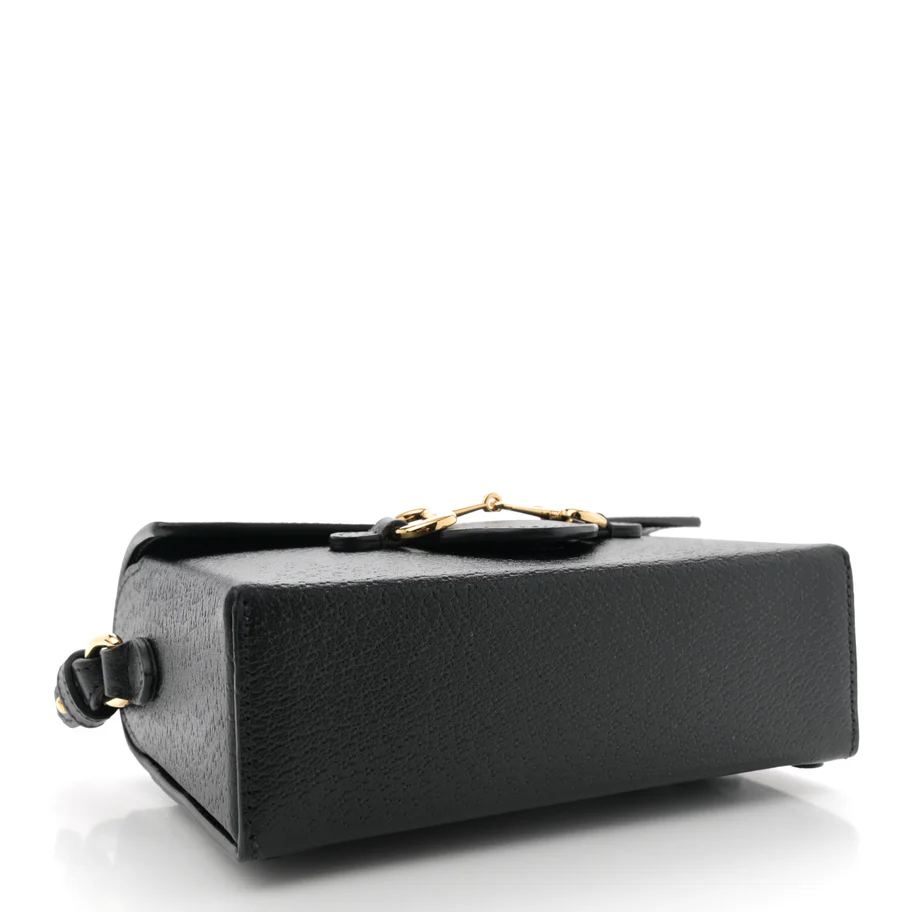  Túi Nữ Gucci Calfskin Horsebit 1955 Shoulder Bag 'Black' 