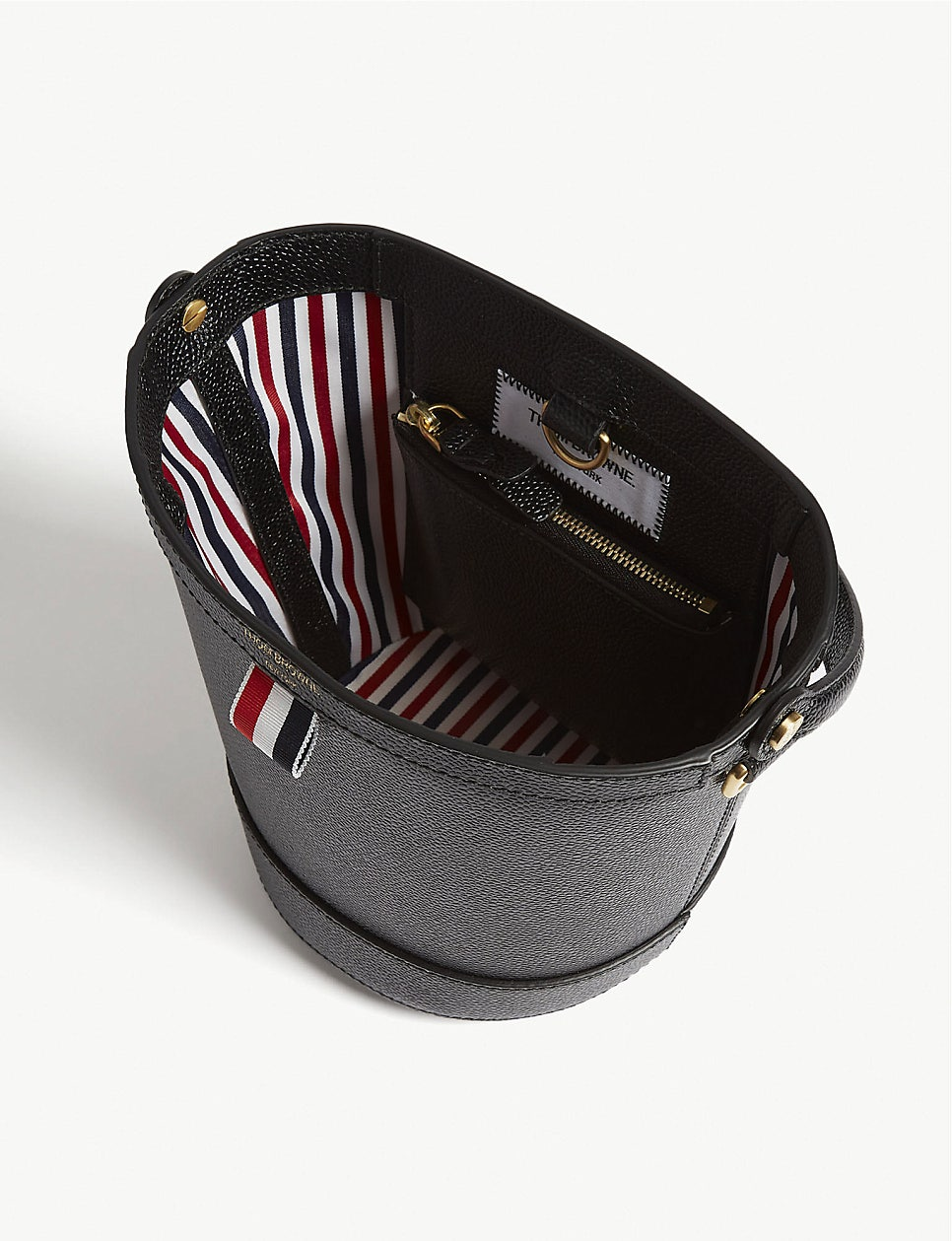  Túi Nữ Thom Browne Sand Bucket Bag In Pebble Grain 'Black' 