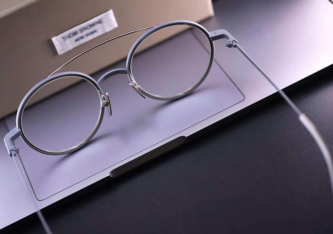  Kính Thom Browne Aviator-Frame Metal Optical 'Silver' 