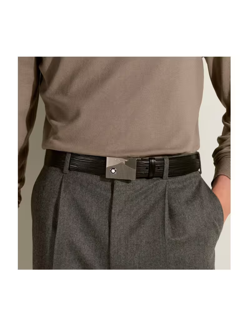  Thắt Lưng Nam MontBlanc Leather Belt 'Black' 
