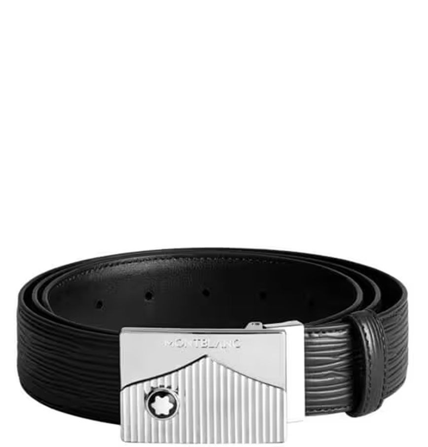  Thắt Lưng Nam MontBlanc Leather Belt 'Black' 
