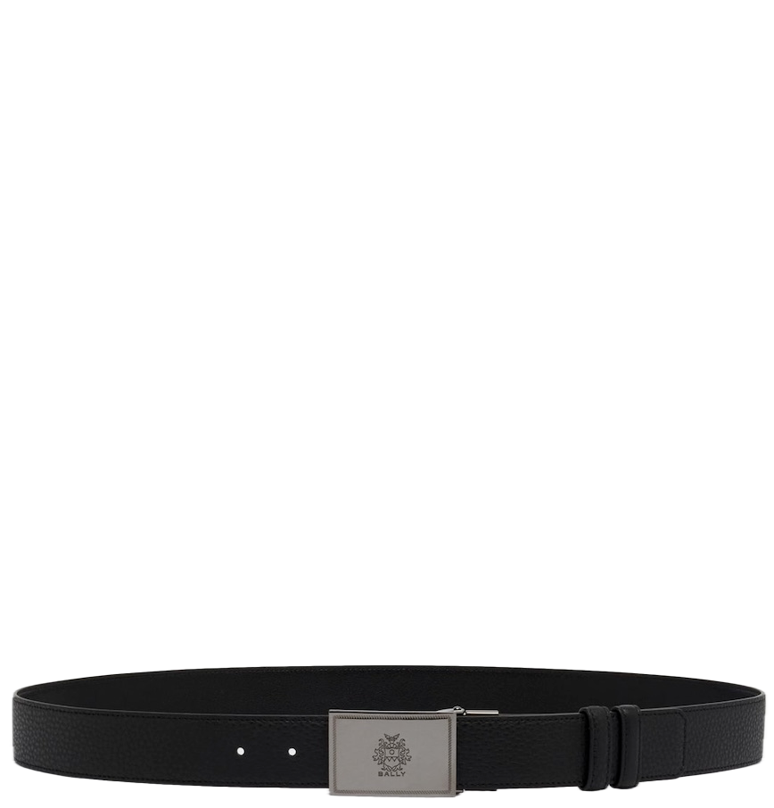  Thắt Lưng Nam Bally Crest Plaque Reversible Belt 'Black' 
