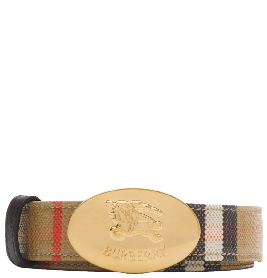  Thắt Lưng Nữ Burberry Check Knight Stamp Belt 'Beige' 