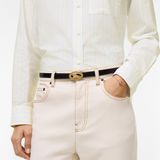  Thắt Lưng Nữ Burberry Leather Oval Belt 'Black' 
