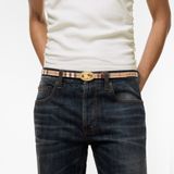  Thắt Lưng Nữ Burberry Thin Check Oval Belt 'Beige' 