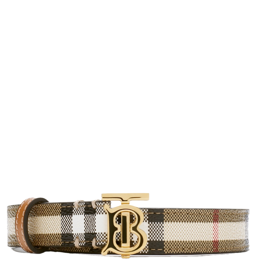 Thắt Lưng Nữ Burberry Thin Check TB Belt 'Beige' 