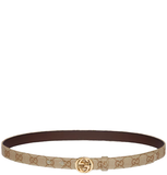  Thắt Lưng Nữ Gucci Thin Belt G Buckle 'Sand' 