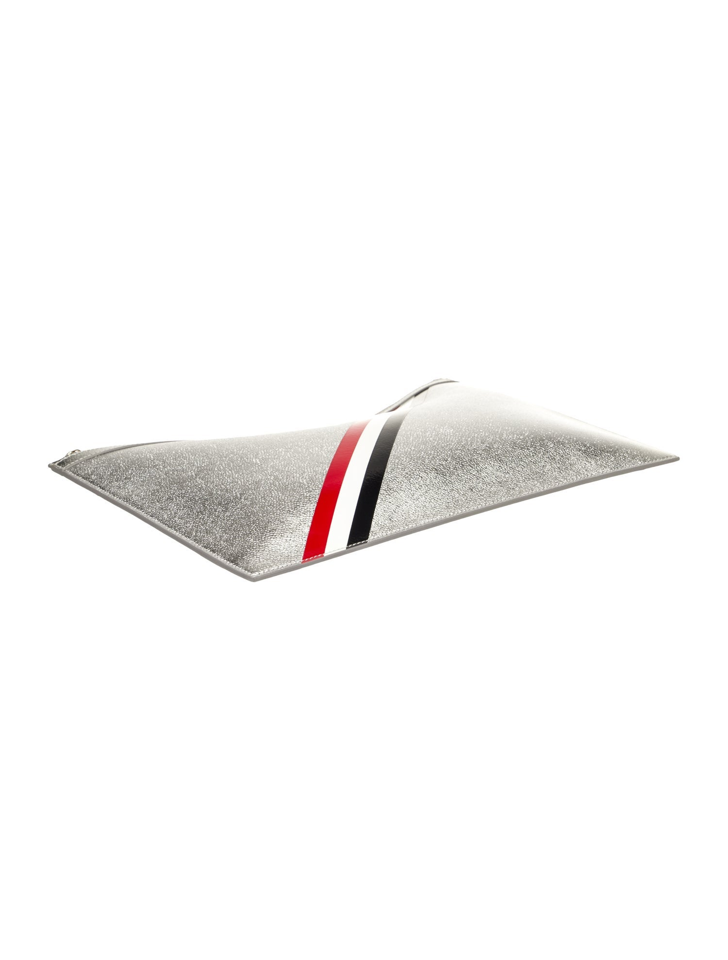  Túi Nam Thom Browne Leather Clutch 'Silver' 