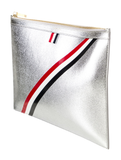  Túi Nam Thom Browne Leather Clutch 'Silver' 