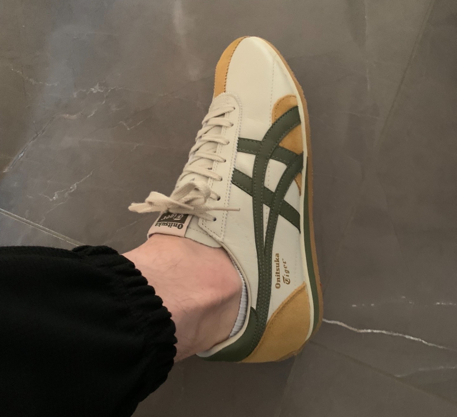  Giày Nam Onitsuka Tiger Runspark 'Beige Olive Mustard' 