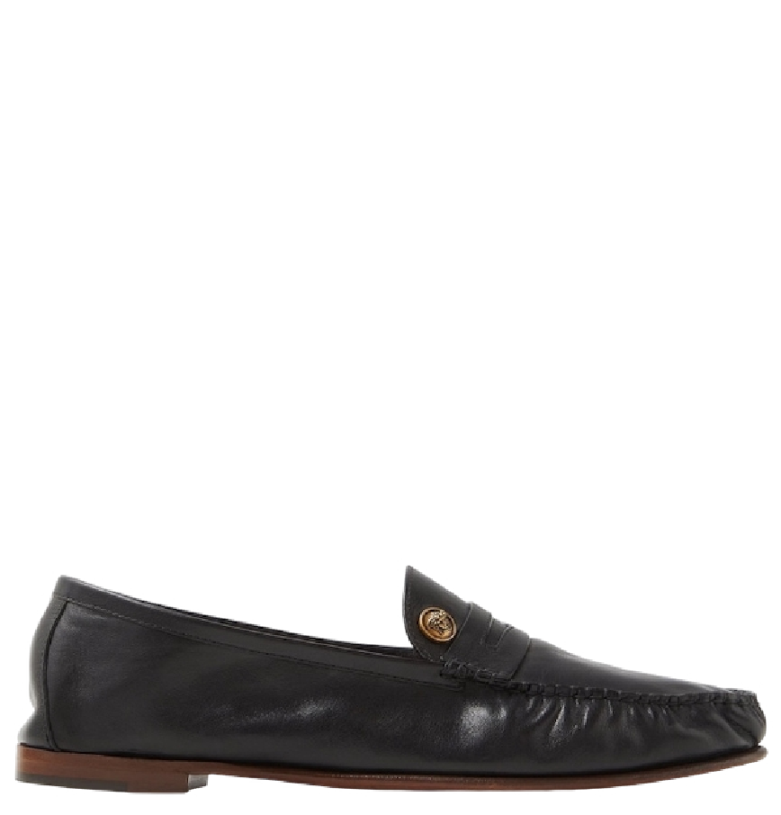  Giày Nam Versace Guanto Leather Loafers 'Black' 