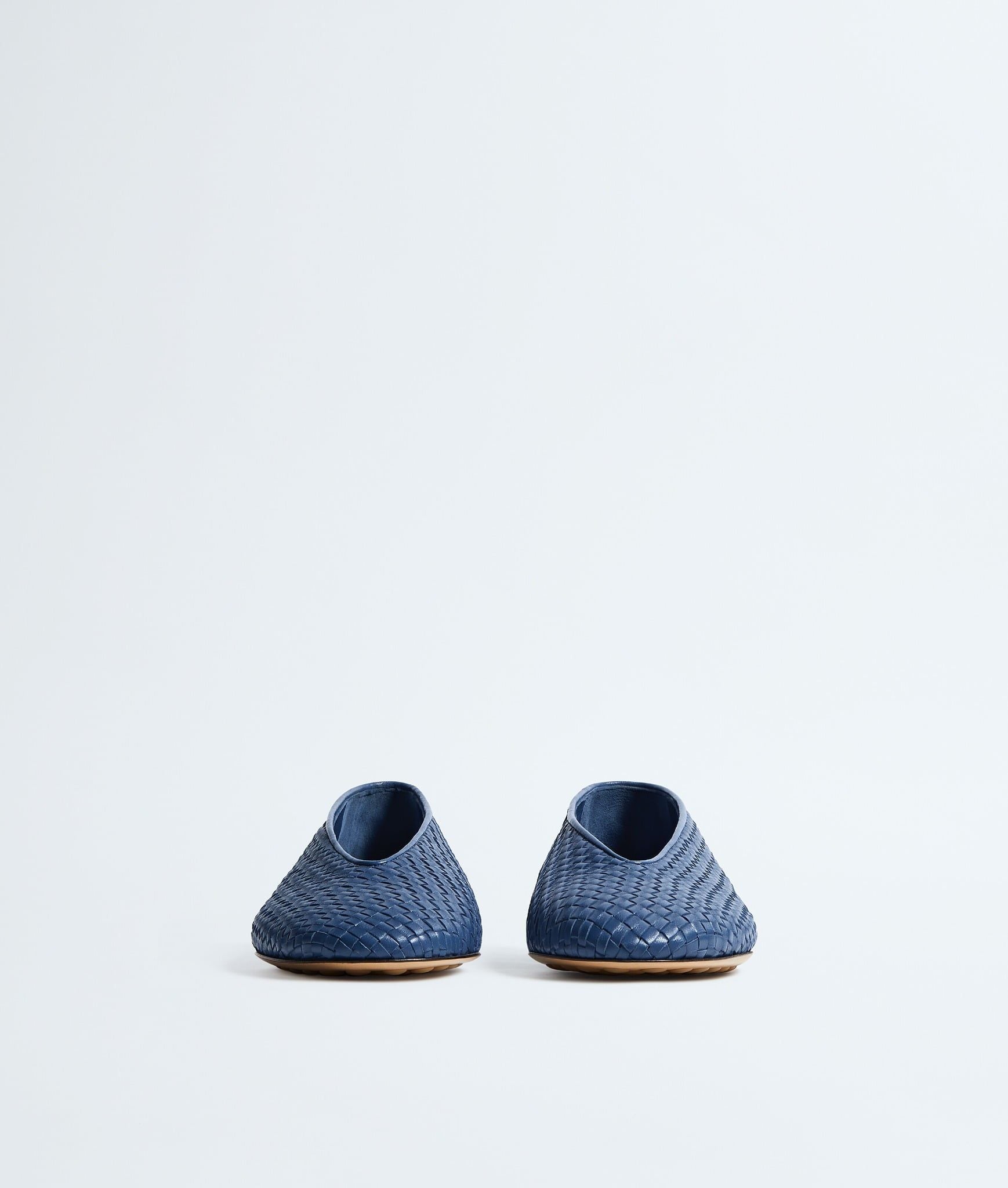  Giày Nữ Bottega Veneta Rosa Ballerina 'Blu Venezia' 