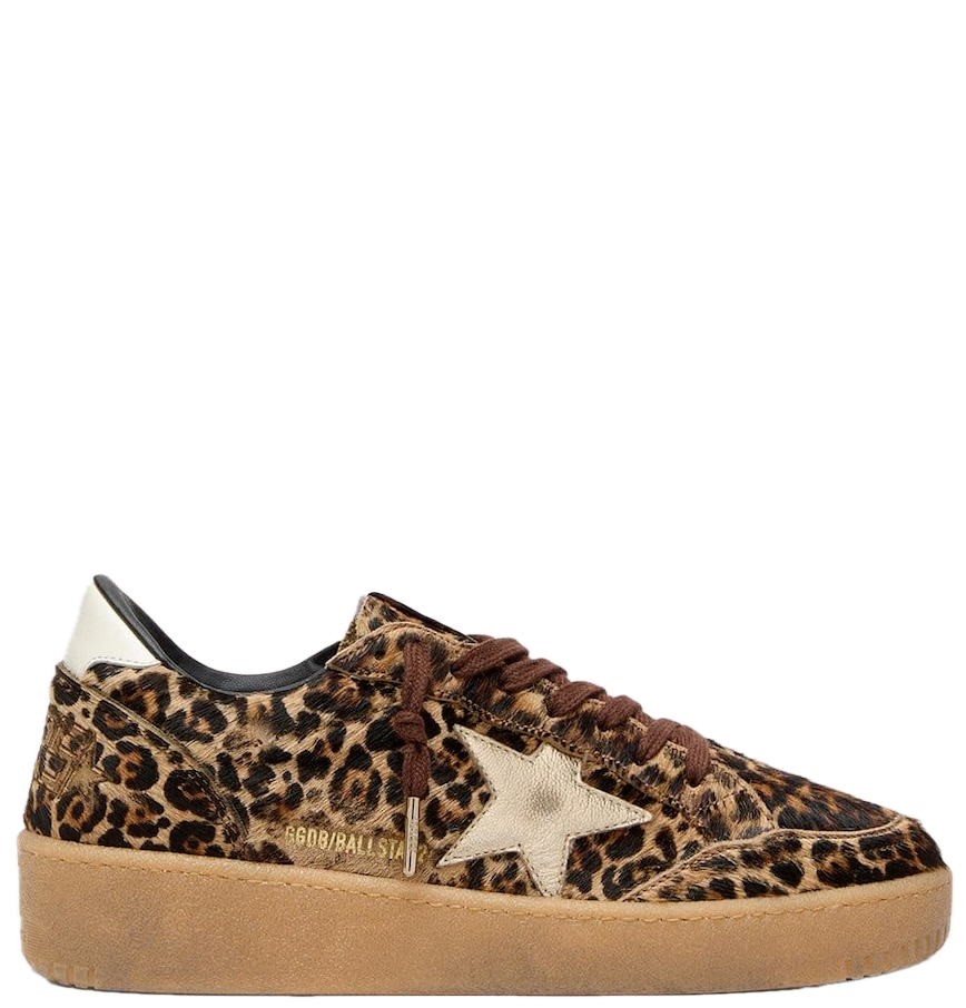  Giày Nữ Golden Goose Ball Star 'Leopard-print' 
