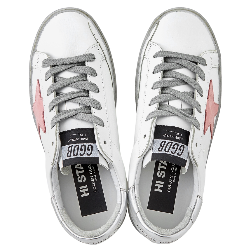  Giày Nữ Golden Goose Hi-Star 'White Glitter' 