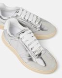  Giày Nữ Versace Greca Court Trainers 'Silver' 