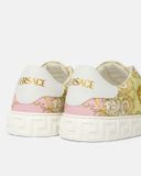  Giày Nữ Versace Greca Printed Trainers 'Pink' 