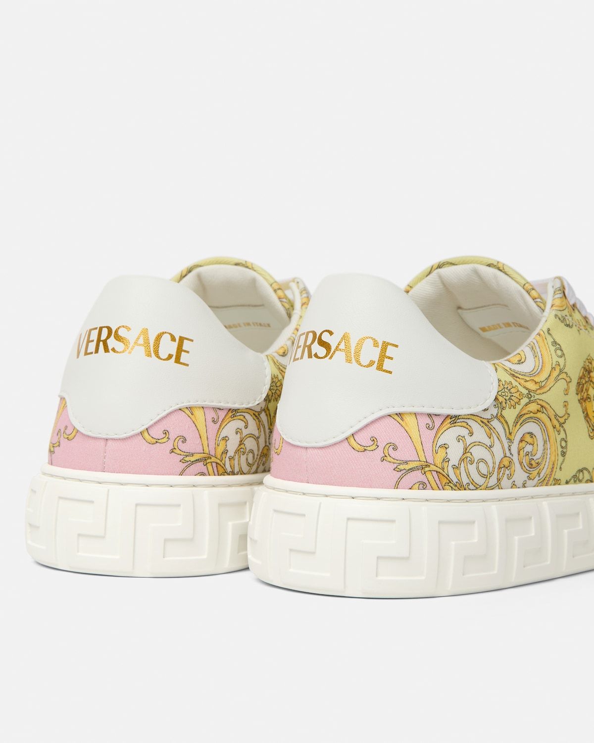  Giày Nữ Versace Greca Printed Trainers 'Pink' 
