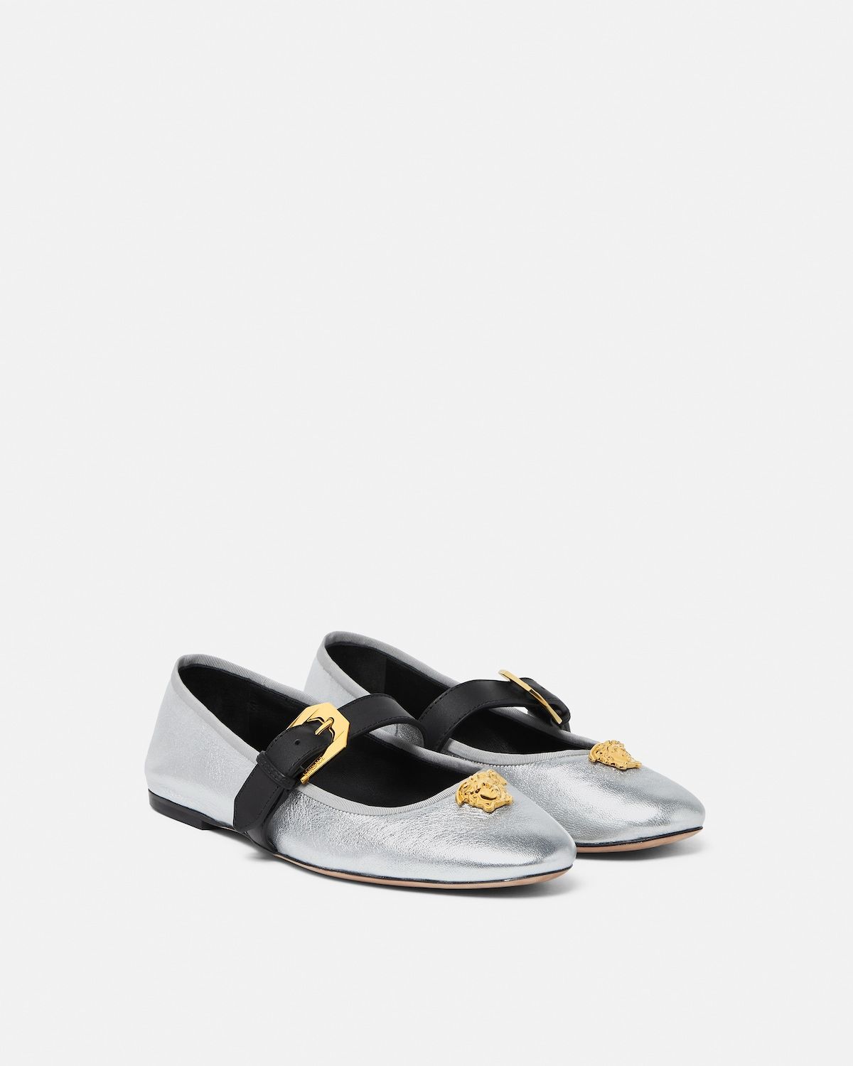  Giày Nữ Versace La Medusa Ballerinas 'Silver' 