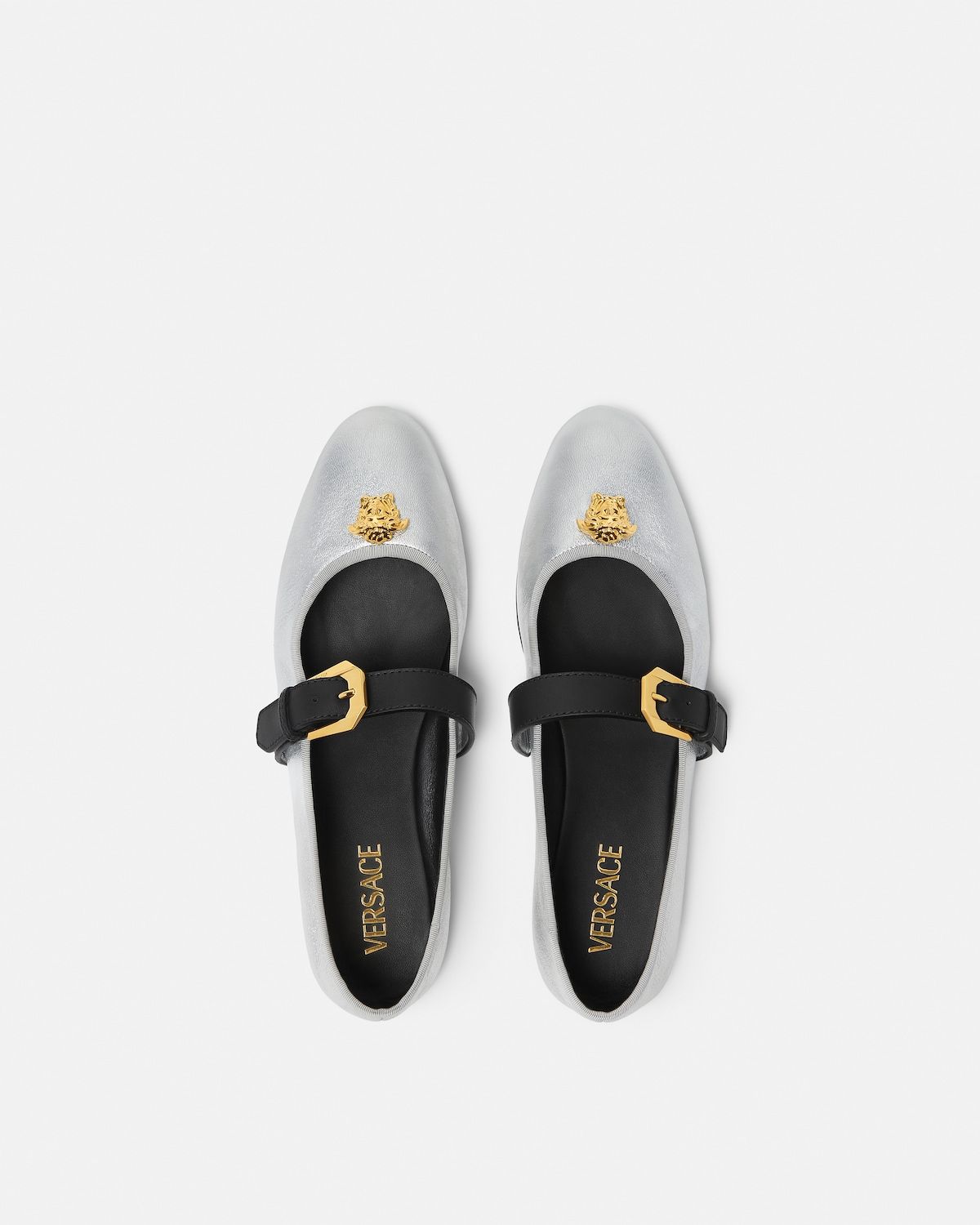  Giày Nữ Versace La Medusa Ballerinas 'Silver' 