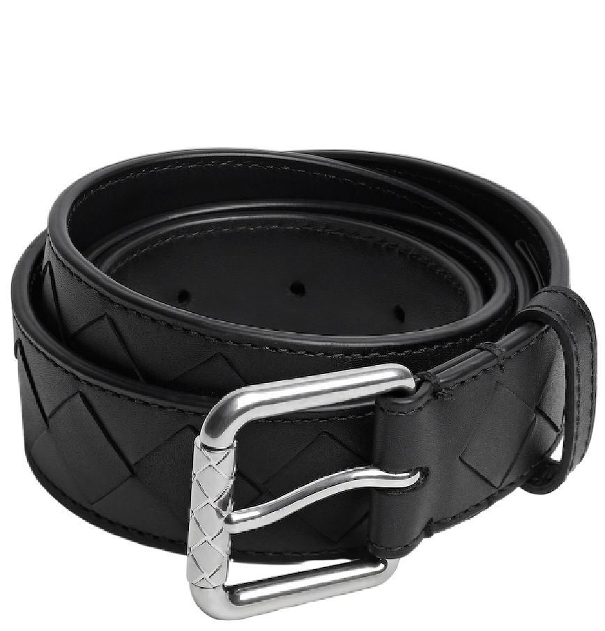  Thắt Lưng Nam Bottega Veneta Intrecciato Belt 'Black' 