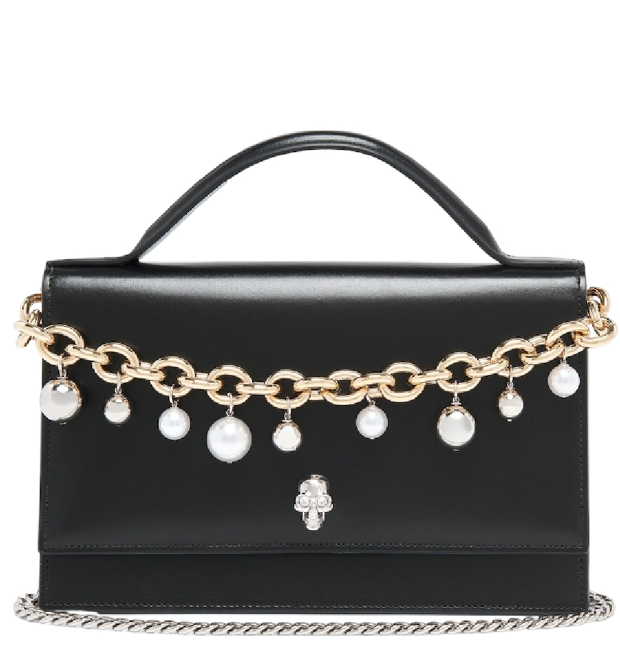  Túi Nữ Alexander McQueen Top Handle Skull Bag 'Black' 
