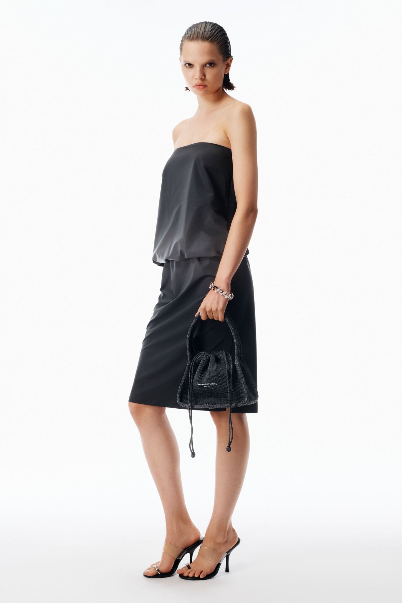  Túi Nữ Alexander Wang Reflective Ryan Knit Bag 'Black' 