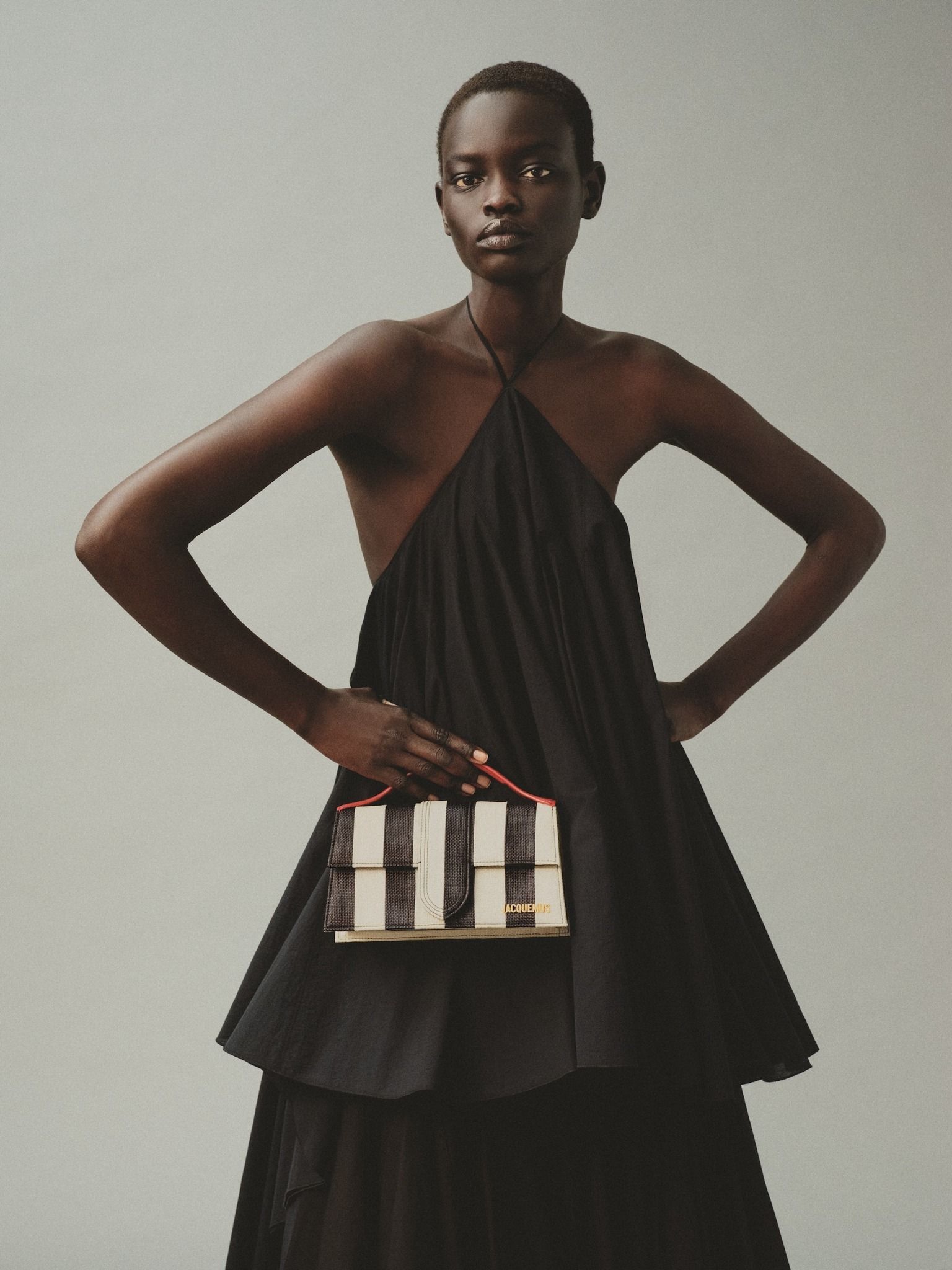  Túi Nữ Jacquemus The Large Bambino 'Ivory Black' 