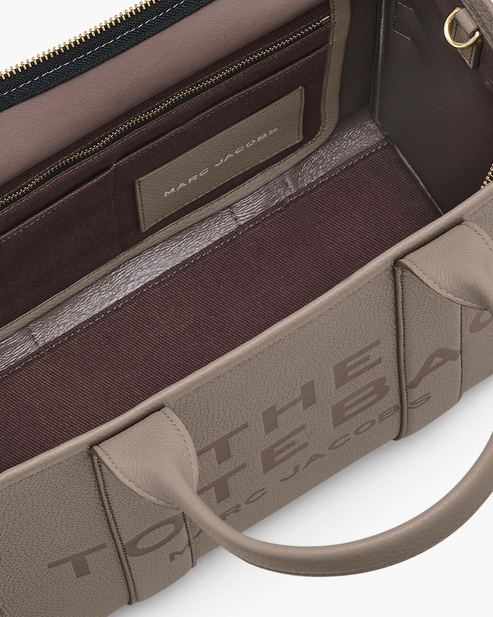  Túi Nữ Marc Jacobs Leather Medium Tote Bag 'Cement' 