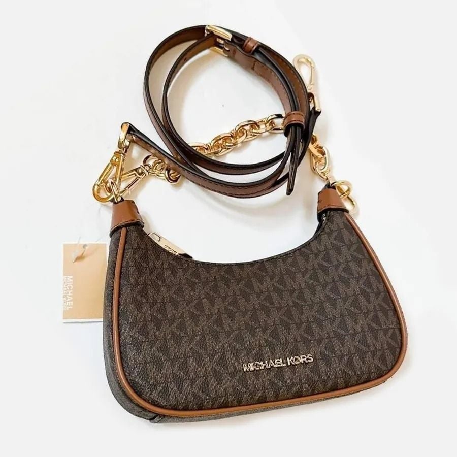  Túi Nữ Michael Kors Cora Medium Zip Pouchette 'Brown' 