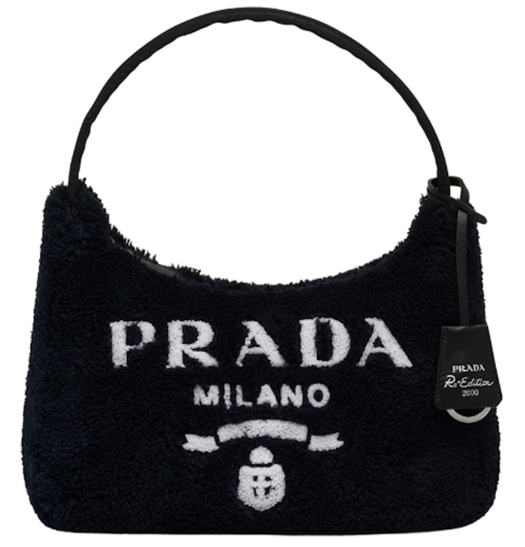  Túi Nữ Prada Re-Edition 2000 Terry Mini-Bag 'Black' 
