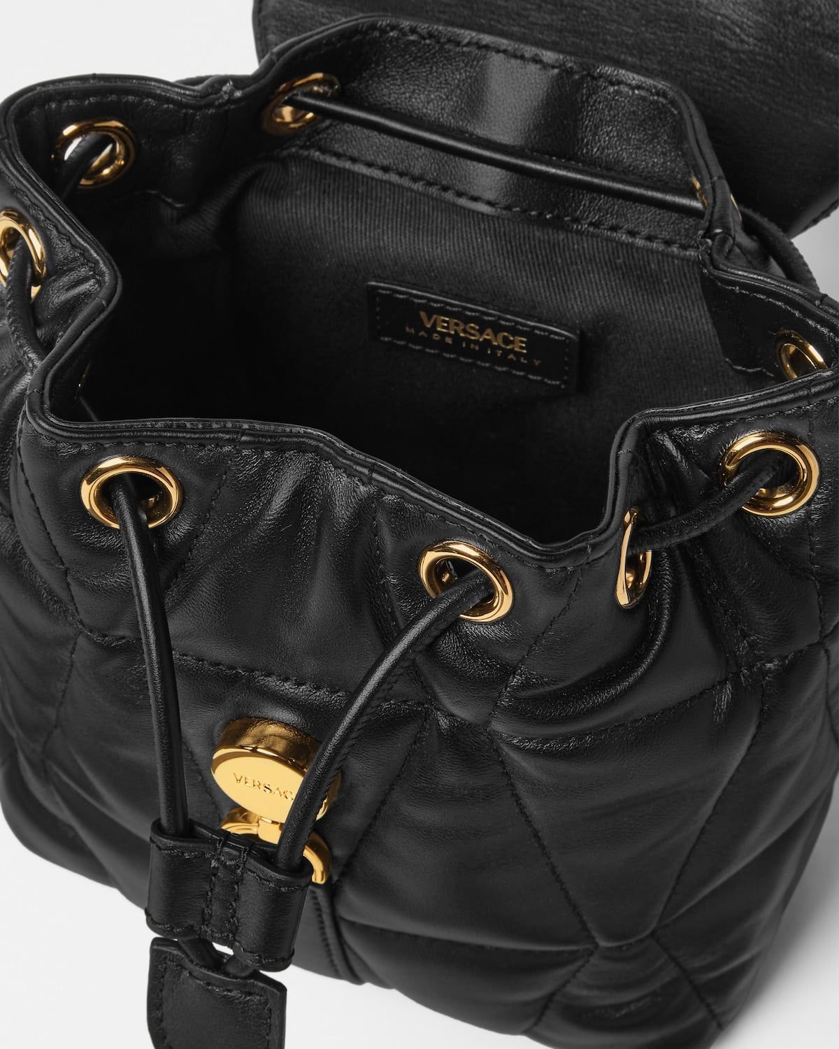  Balo Nữ Versace Kleio Quilted Nappa Backpack 'Black' 