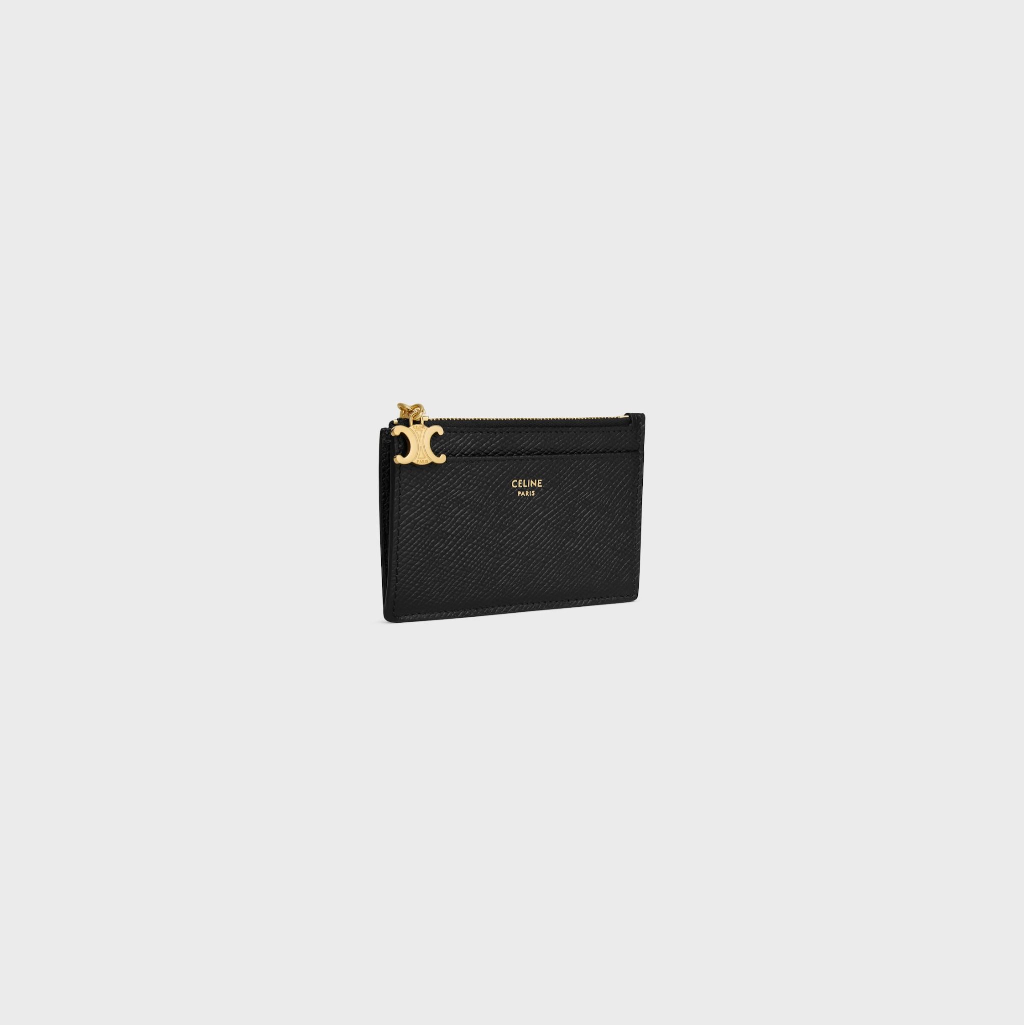  Ví Celine Zipped Card Holder Triomphe Charms 'Black' 