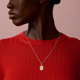  Vòng Cổ Nữ Hermes Mini Maillon 'Marron Glacé Rose Gold' 