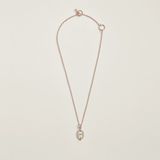  Vòng Cổ Nữ Hermes Mini Maillon 'Marron Glacé Rose Gold' 