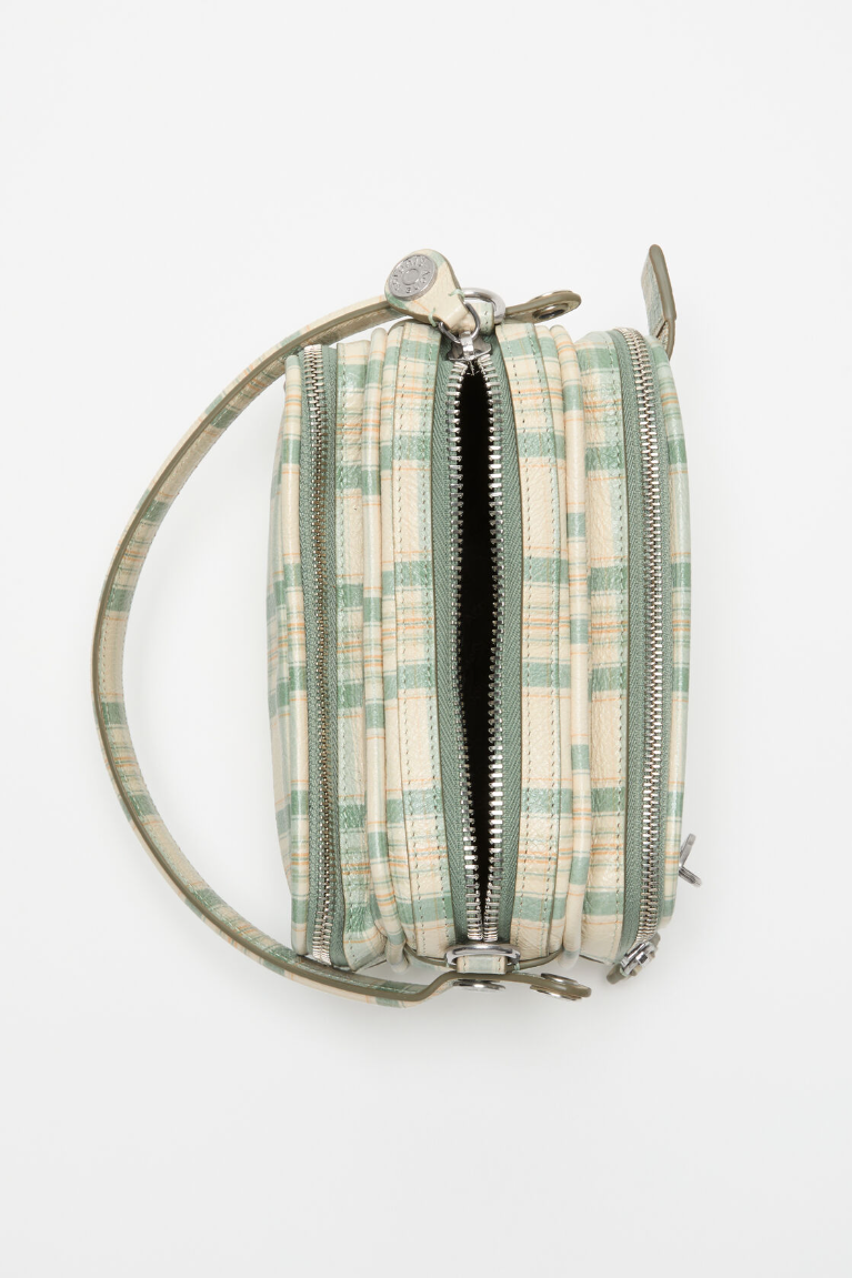  Túi Nữ Acne Camero Kit Check Crossbody Bag 'Green' 
