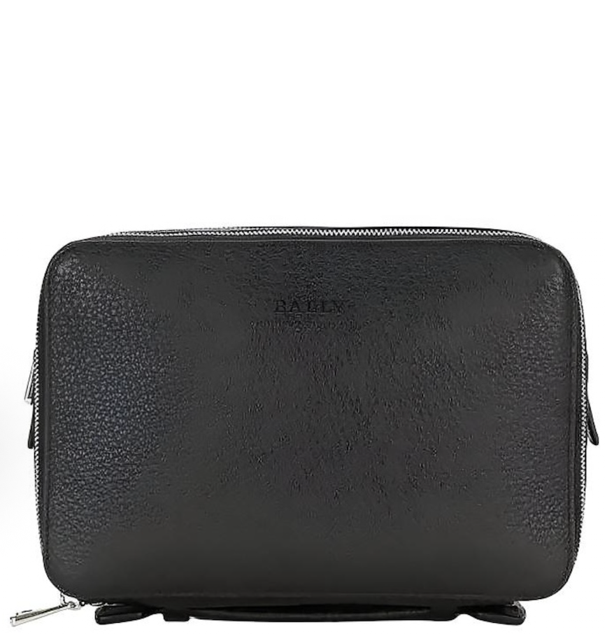  Túi Bally Leather Pouch 'Black' 