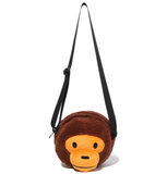  Túi Bape Kids Baby Milo Face Plush Doll Bag 'Brown' 