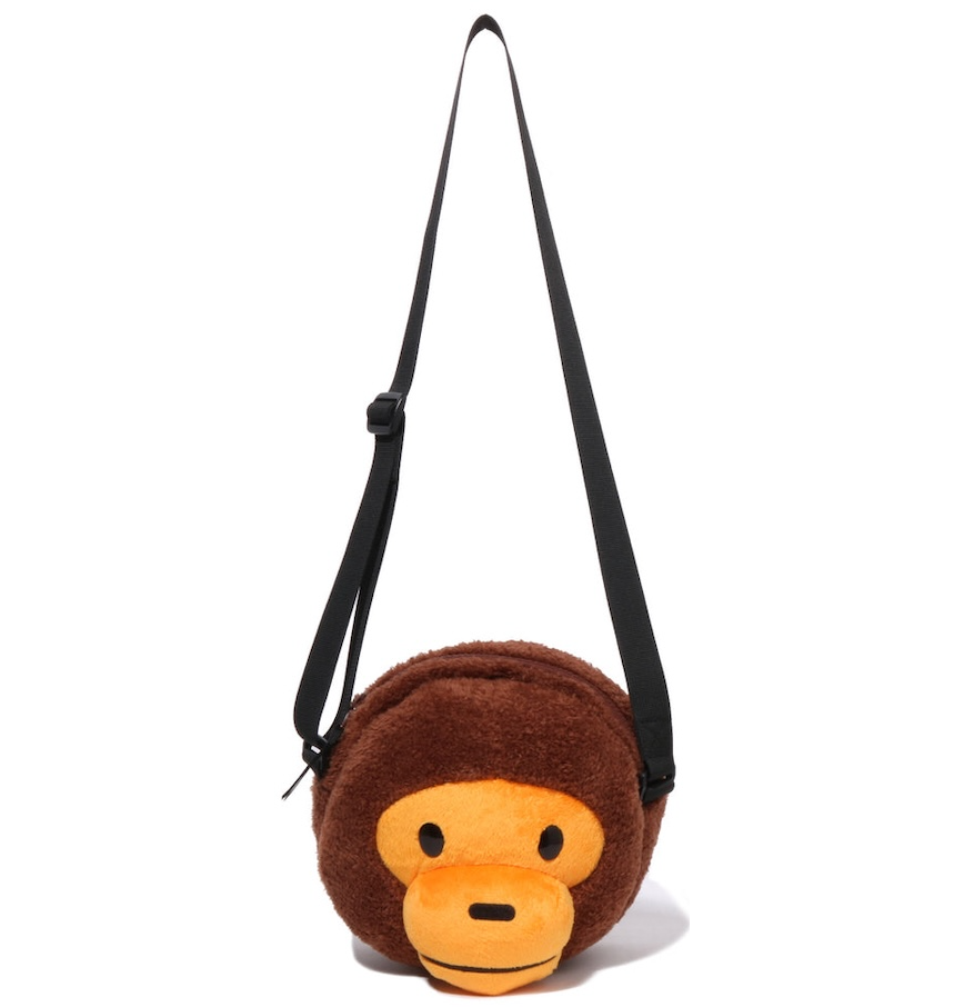  Túi Bape Kids Baby Milo Face Plush Doll Bag 'Brown' 